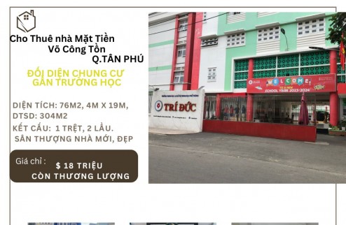 Cho thuê nhà mặt tiền Nguyễn Súy 160m2, 2Lầu+ST, 30Triệu